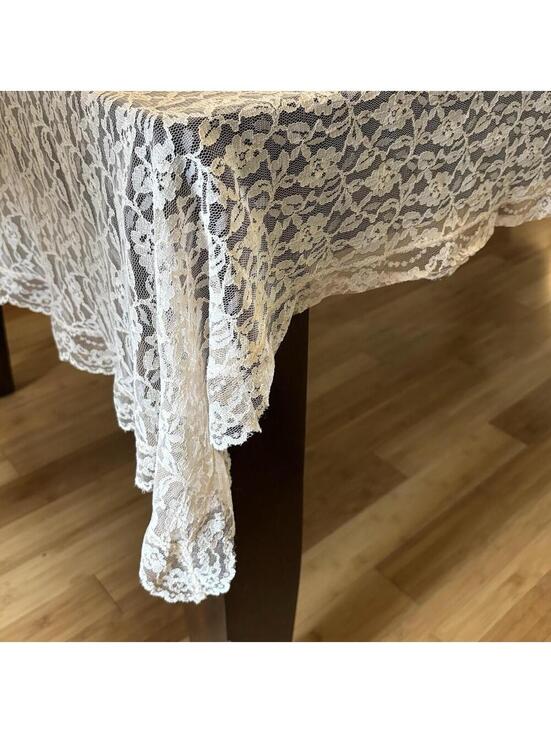 Other - Blush Pink Floral Lace Tablecloth 50x100 Wedding Cottage Rectangular